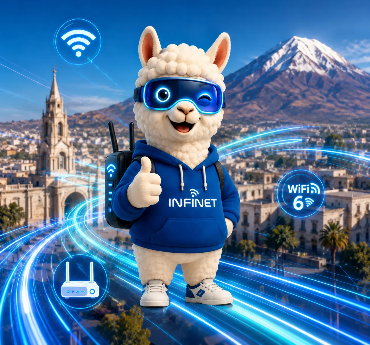 Internet de fibra óptica INFINET en Cerro Colorado, Arequipa